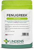 Lindens Fenugreek 610mg Capsules | 100 Pack | Natural Herbal Food Supplement in Rapid Release, Easy to Swallow Capsules