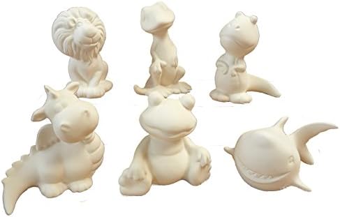 Children's Pottery Animals To Paint - Kids Party Kit B - Pack of 6 Assorted …