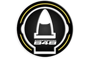 AZGRAPHISHOP Protection bouchon essence Ducati Street 848 GP-317 (M) (Yellow)