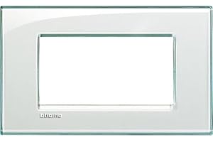 BTicino Livinglight Placca, 4 Moduli, Forma Rettangolare, Acquamarina
