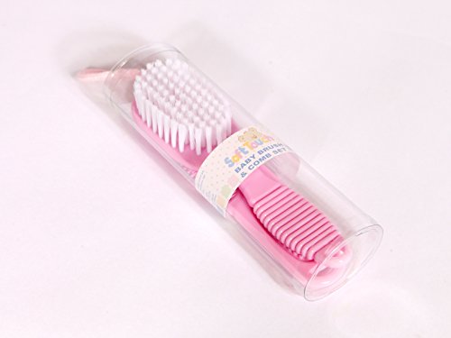 Soft Touch Soft Touch 2 Piece Baby Brush and Comb Set - Pink