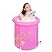 Produktbild Aufblasbare Badewanne Dicker Bad Barrel Bad Rosa Druck Gefaltete Plastik Verdickte aufblasbare erwachsene Badewanne Umweltschutz YJR-Aufblasbare Pool ( größe : S )