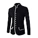 Produktbild Herrenanzug Herren UFODB Anzug Männer Slim Fit Freizeit Tunika Stehkragen Modern Mantel Anzugsjacke Schalkragen Sakkos Sweatblazer Blazer Party Wedding