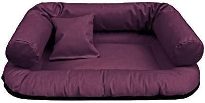 W1-16 Dog bed Watson of solid CODURA Dog sofa Dog basket Size S 65cm Bordeaux Dark