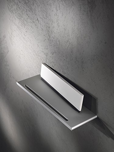 Keuco 11559170000 Duschablage Edition 400 mit Glasabzieher, Alu / silber eloxiert / weiß - 2