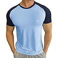 CHKOKKO Men Solid Raglan Regular Fit Gym T-Shirt