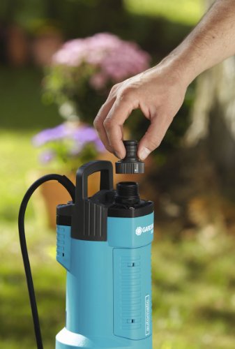 Gardena 1476-20 Tauchpumpe & Druckpumpe Comfort 6000/5 automatic, Schutz vor Trockenlauf, mit Befestigungsseil, Betrieb unter Wasser (Motorleistung 1050W, Fördermenge 6000 l/h, Druck 4,5bar) - 3