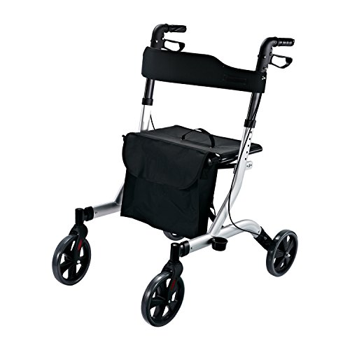 Preisvergleich Produktbild Homcom® Rollator Alu Gehhilfe Gehwagen Laufhilfe höhenverstellbar klappbar Schwarz