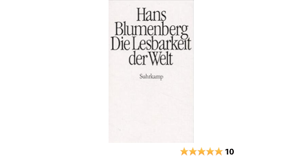 Die Lesbarkeit Der Welt Amazon De Hans Blumenberg Bucher