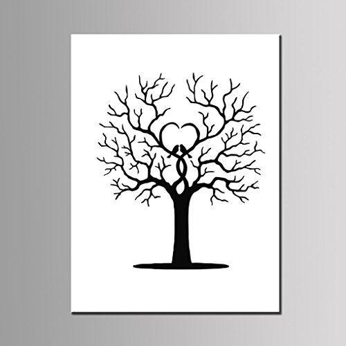 LUFA DIY Hochzeit Unterschrift Fingerabdruck Baum Gäste Buch Leinwand Malerei mit einem Inkpad