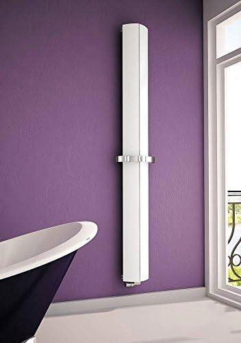 Carisa Nixie Bath Aluminium Vertical Designer Radiator 1200mm x 205mm - Polished Anodized