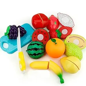kidsROAR Fruits and Vegetables Cutting Food Toys for Kids Kitchen Food Play 13pcs Set