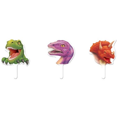 12 Deko-Picker * DINOSAURIER * für Muffins zum Kindergeburtstag // 01-5012 // Kinder Geburtstag Party Dino T-Rex Dinos Saurier Muffin Backen Deko Muffinförmchen - 3