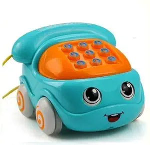 SR TOYS Friction Powered Pull Along Musical Phone Car Toy for Kids , Electronic Music Multi-Functional Cell Phone Telephone Car Toy , (Phone CAR, Multicolor) (Multicolor, Pack of: 1)