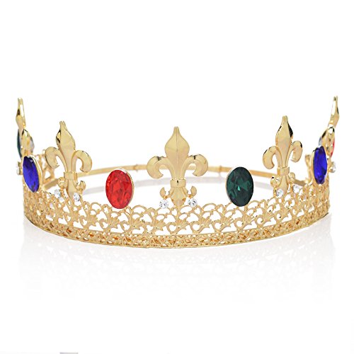 Remedios Männer Kronen Tiara Strass Königskrone Tiara Kopfschmuck Haarband