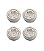 Replacement Brush Head Sonic Radiance for Clarisonic MIA & MIA 2, PRO, PLUS Facial Cleansers (4-Pack)