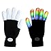 Price comparison product image LED Glove, SOLMORE LED Light Gloves Rave Flashing Glow Light Up Full Finger Fingertips Lighting Gloves Party Game Favor Colorful Party Dance Birthday Disco Clubs Festivals Christmas Running Cycling Sports Cool Cotton Mode