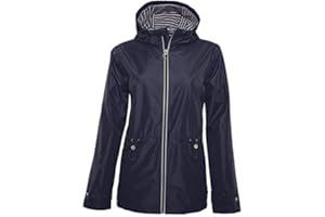 Breizh Ocean - Paimpol - Parka imperméable Femme - Veste de Pluie - XS au 4XL - Coupe ajustée réglable à la Taille - Coutures thermosoudées