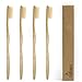 Produktbild BeeClean Bamboobrush Set aus 4 Ökologischen Hand-Zahnbürsten für Erwachsene aus nachhaltigem Bambus-Holz mit mittel-weichen natur-Borsten in der biologisch abbaubaren Verpackung-100% Bambus