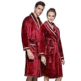 TianWlio Damen Dessous Männer Frauen Winter Plüsch Schal Bademantel Verlängern Verdicken Hause Kleidung Robe Coat