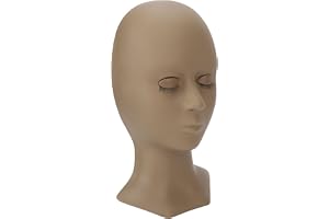 Lash Extension Practice Mannequin Head med Utbytbara ögon - Silikon Makeup Training Head for Eyelash Extension - Återanvändbar och Realistisk Rosa Modell (Enskilda ögonlock)