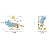 Fuloon wandtattoo tiere Wandsticker Kinderzimmer / Wandtattoo elefan Affe wandsticker kinderzimmer 40*22cm Wandtattoo Kinderzimmer Wandtattoo meerestiere Wandaufkleber Wandsticker Wandtattoo Kinder Wandtattoo Schlafzimmer Wandtattoo Kinderzimmer meerestiere - 3