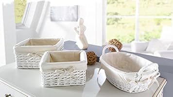 Wei&szlig;es F&uuml;llk&ouml;rbchen. eckig (2er Set)