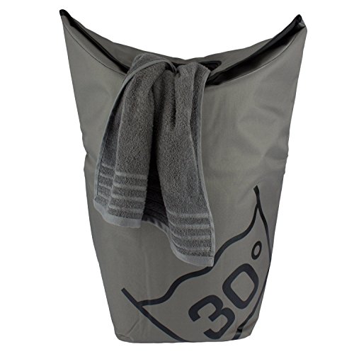 Tempracell Wäschekorb, Polyester, ca. 100 L Volumen, grau, 55 x 80 x27 cm - 3