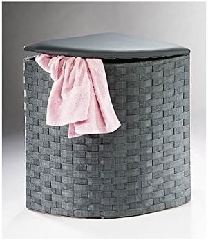 Laundry Basket Nylon Grey Two Tone Stool Small