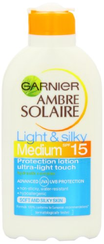 Garnier Ambre Solaire Light & Silky SPF 15 Sun Protection Lotion 200 ml
