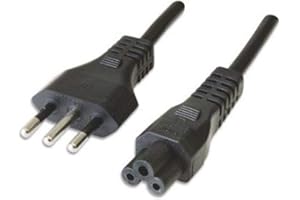 ASTER CAVO ALIMENTAZIONE TRIPOLARE 1,50MT SPINA ITALIANA 3P PRESA TRIFOGLIO C5 3P 3X0,75MM2 IMQ