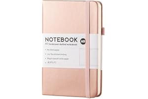 Red Dot Gift® A5 Dotted Notebooks,100 pages Perfect for Creative Writing and Organizing Your Thoughts with Eco-Friendly Paper, Durable Binding, and Stylish Design. Planner (Rose Gold, A5)