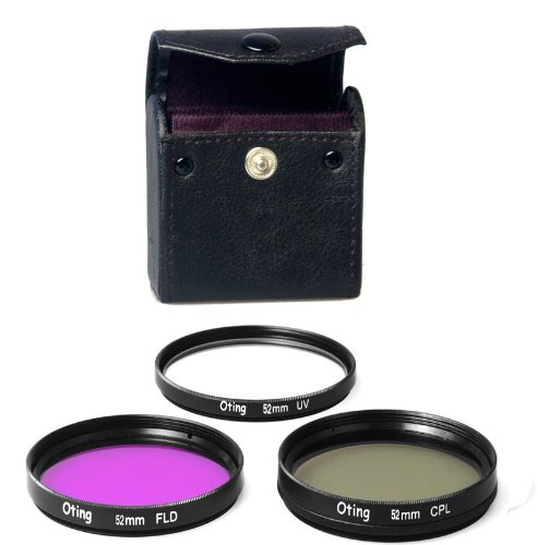Set de 3 filtres 52mm Haute d  finition  filtre UV  filtre Fluorescent  filtre Polarisant  pour Nikon D5000  D3000  D3200  D5100  D3100  D7000  D4  D800  D800E  D600  D40  D40x  D50  D60  D70  D80  D90  D100  D200  D300  D3  D3S  D700 