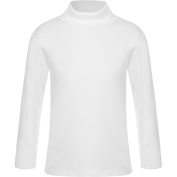 Vxuxlje Pull Tricoté Enfant Fille Haut Thermique Col Roulé Col Roulé T-Shirt à Manches Longues Chaud Hiver Hauts Chandail Top 3-16 Ans Rose 3-4 Ans