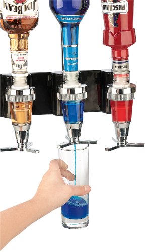 infactory Flaschenhalter und Dosierer, 4-fach, für Wandmontage - 2