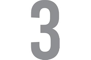 ShirtInStyle Zahlen selbsklebende Aufkleber, von 2-50cm Höhe, Mülltone, Haustür, Basteln, Boote, Nummern, Kennzeichen, Türen, Spint, Umkleide, Hausnummer, Bootsnummer, Zahl 3-6cm, Silber