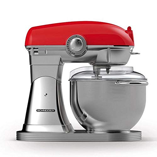 SCHNEIDER CONSUMER GROUP SCFP57R Robot Patissier Vintage 5,7 l Die-cast 10 Vitesses Rouge, Métal, 35 cm