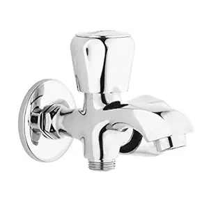 Hindware F100004Qt Contessa 2 in 1 Bib Tap with Wall Flange (Chrome)