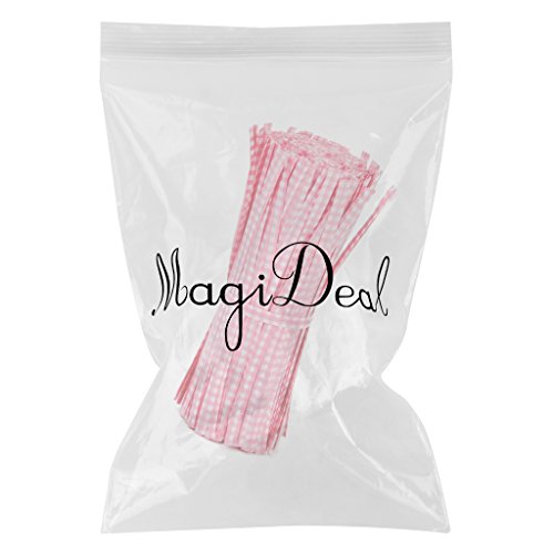 Ca. 500 Stk. Twist Band für Violoncello Hochzeit Partei Candy Tasche oder Allgemeine Verwendung (Rosa) - 2