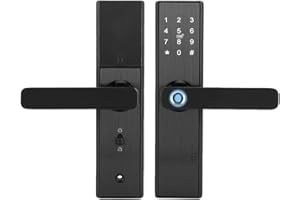 FOCKET Türschloss ohne Schlüssel WiFi Fingerabdruck und Touchscreen Elektronisches Passwort IC Card Smart Entry Door Lock Support APP mit mechanischem Schlüssel für Office Hotel Home