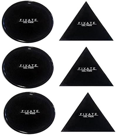 Reusious Fixate Gel Pads - Universal Mobile Car Holder - Fixer gel for any mobile, smartphone or tablet. Reusable and washable. IPhone 6S / 6 Plus / Samsung Galaxy S6 / Note / LG 4 G3 GPS Device and many more / Including three rounds and three triangles
