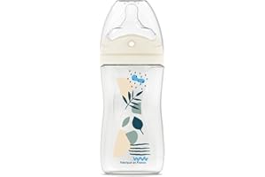DODIE Biberon Tétine multi-perforée anti-coliques - 270ml - BLEU - 3+ mois - tétine biomimétisme débit 2