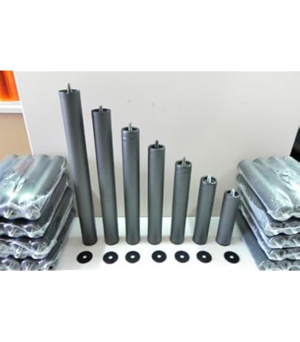 Piedi Rete Letto Miroytengo Confezione Da 6 Gambe Quadrate 35 Cm Metalliche Con Morsetto Per Rete Tubo 30 X 30 Mm Gambe Letto