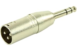 Plugger, adaptateur simple fiche XLR mâle 3 broches vers Jack mâle TRS stéréo 6.35mm. Permet de brancher tous types d’appareils audio. Gamme Easy adoptée par les professionnels de l'audio.