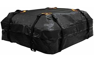 SETTOO 420L Universal Cofre de Techo para Coche,420D Oxford Plegable Impermeable Techo Maleta para Viajes y Transporte de Equipaje, Automóviles, Camionetas, SUV (120x84x44 cm)