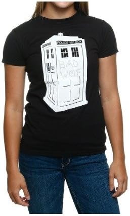 Doctor Who Glow In The Dark TARDIS Ladies' T-Shirt X-Large
