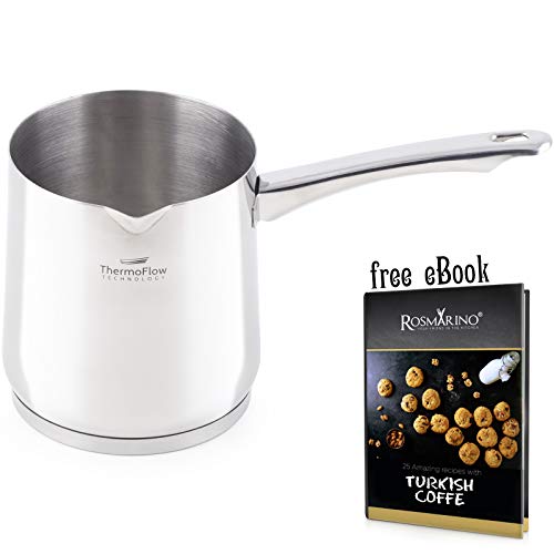 ROSMARINO Cafetière Turque en Acier Inoxydable 900 ML