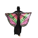 Frau Schal Kolylong® Frauen 147 * 70CM Chiffon weichen Stoff Schmetterling Flügel Schal Kostüm Zu (Rosa)