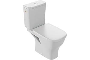 Jacob Delafon - Pack WC au Sol Sans Bride Struktura - Sortie Horizontale - Réservoir 3/6L Econome en Eau - Robinet Flotteur Silencieux - Abattant Recouvrant - 34,0x76,0x64,5 cm - Blanc - E76003-00