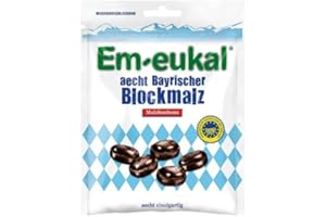 AECHT BAYRISCH BLOCKMALZ Em-eukal aecht Bayrischer Blockmalz im 5er Pack – in geprägter Bonbonform und mit praktischem Wiederverschluss – aecht einzigartig (5 x 100g)